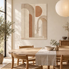 Neutral Japandi Arches Minimalist Metal Wall Art — japandi dining room
