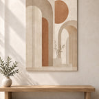Neutral Japandi Arches Minimalist Metal Wall Art — gallery display