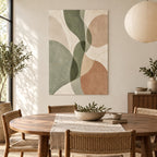Sage Organic Shapes Minimalist Metal Wall Art — sage dining room