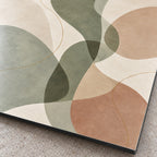 Sage Organic Shapes Minimalist Metal Wall Art — macro print surface