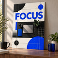 Focus Deep Work Motivational Metal Wall Art — thumbnail