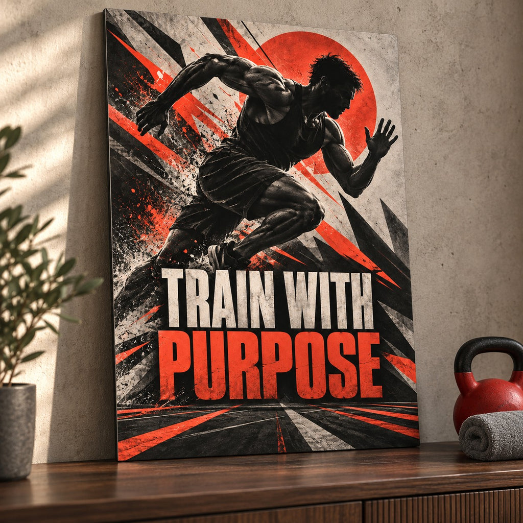 Train With Purpose Gym Metal Wall Art — thumbnail