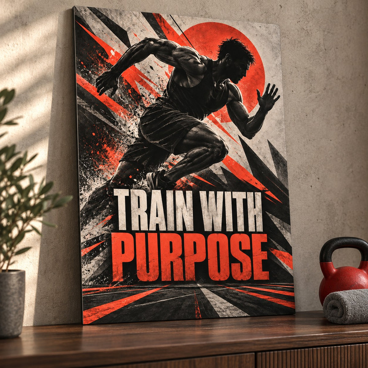 Train With Purpose Gym Metal Wall Art — thumbnail