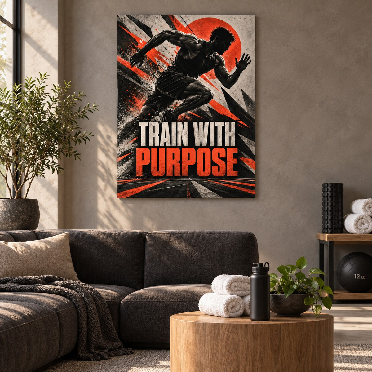 Train With Purpose Gym Metal Wall Art — recovery lounge