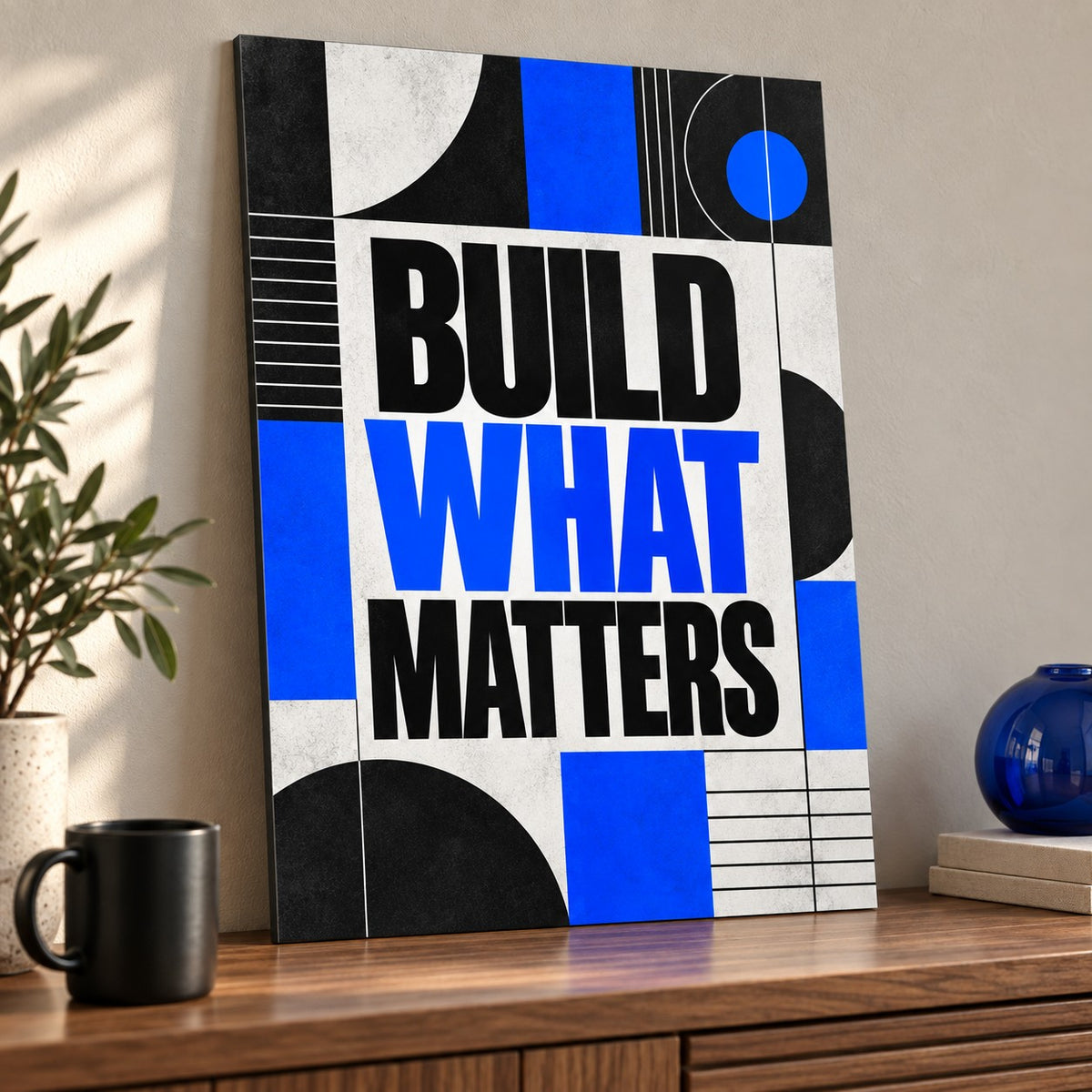 Build What Matters Quote Metal Wall Art — thumbnail