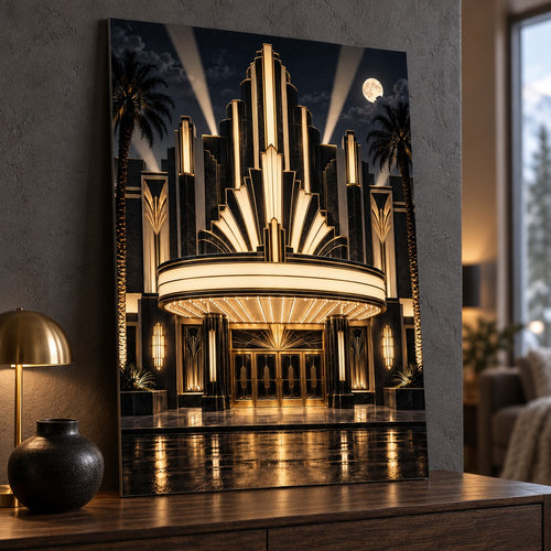 Art Deco Home Cinema Metal Wall Art — thumbnail