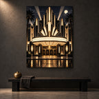 Art Deco Home Cinema Metal Wall Art — gallery display