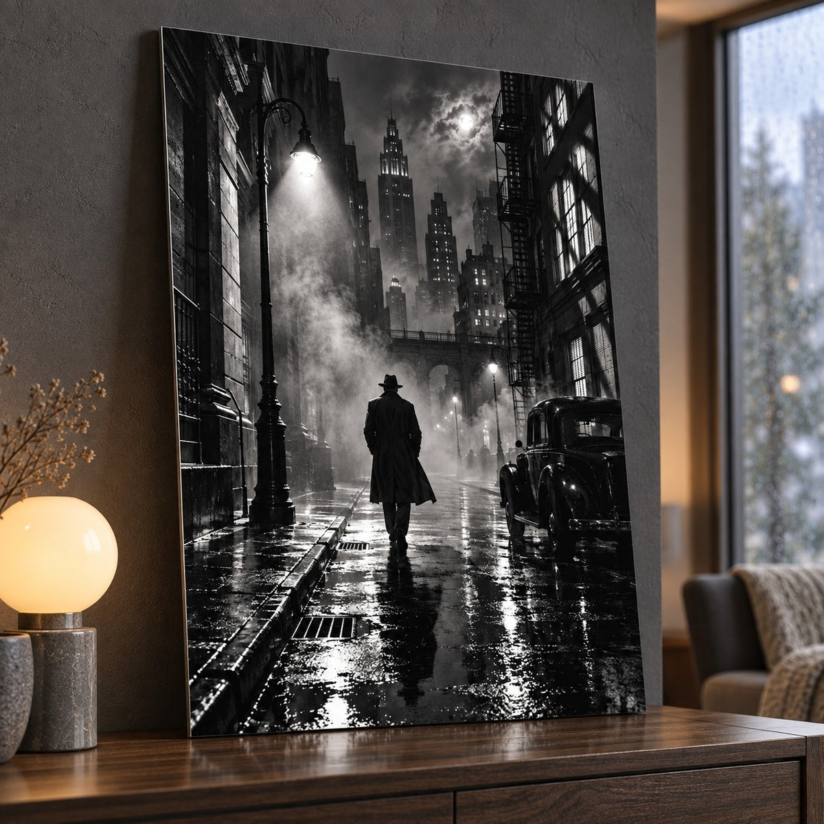 Film Noir City Home Cinema Metal Wall Art — thumbnail