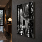 Film Noir City Home Cinema Metal Wall Art — side angle hallway