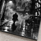 Film Noir City Home Cinema Metal Wall Art — macro print surface