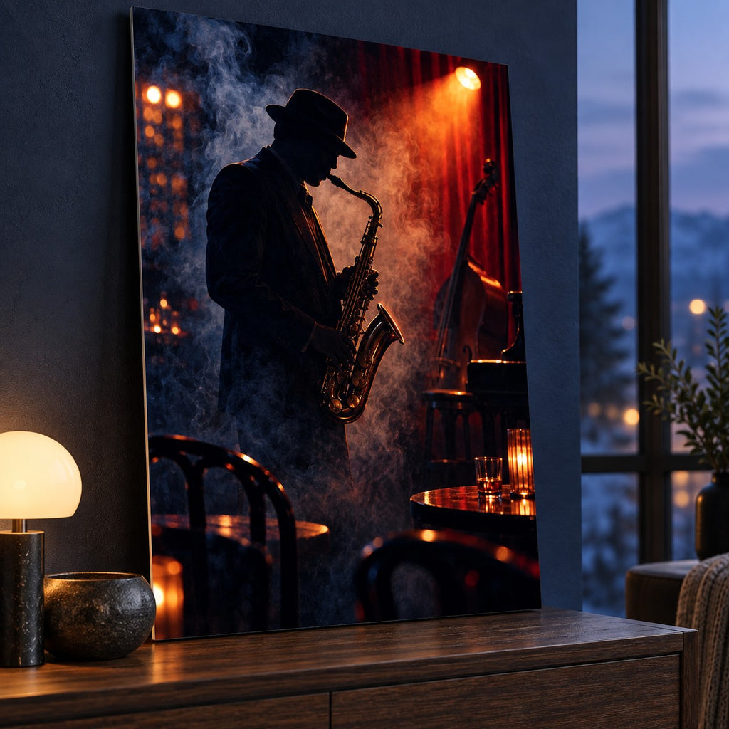 Midnight Jazz Club Music Metal Wall Art — thumbnail