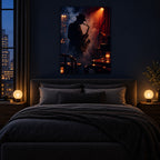 Midnight Jazz Club Music Metal Wall Art — dark bedroom