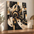 Abstract Music Notes Metal Wall Art — thumbnail
