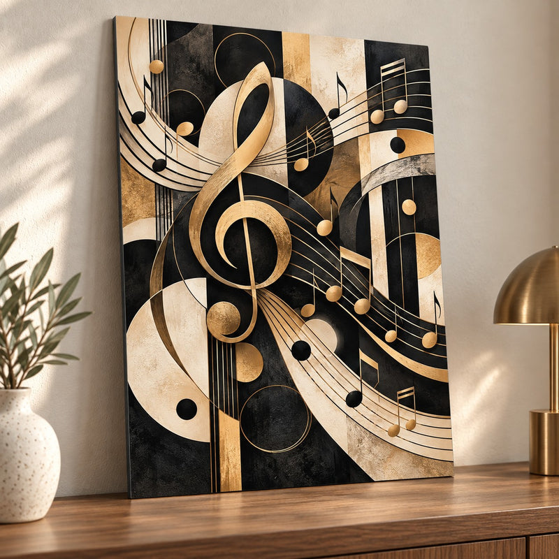 Abstract Music Notes Metal Wall Art — thumbnail