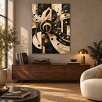 Abstract Music Notes Metal Wall Art — luxury lounge