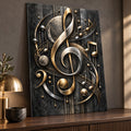 Modern Music Symbols Metal Wall Art — thumbnail