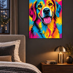 Colorful Pop Art Dog Metal Wall Art — colorful bedroom