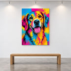 Colorful Pop Art Dog Metal Wall Art — gallery display