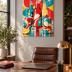 Retro Pop Soda Still Life Metal Wall Art — creative home office