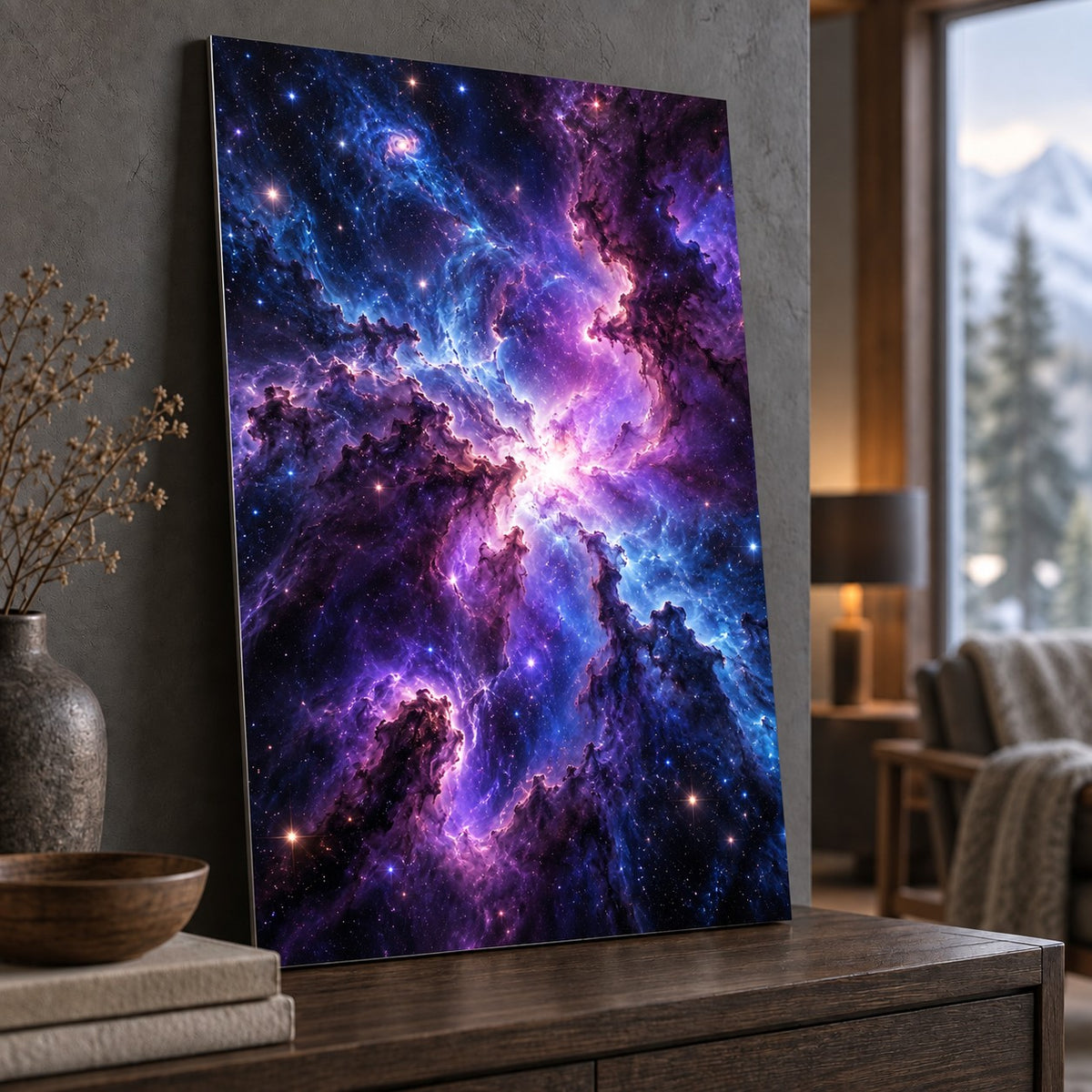 Deep Nebula Storm Space Metal Wall Art — thumbnail