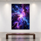 Deep Nebula Storm Space Metal Wall Art — gallery display