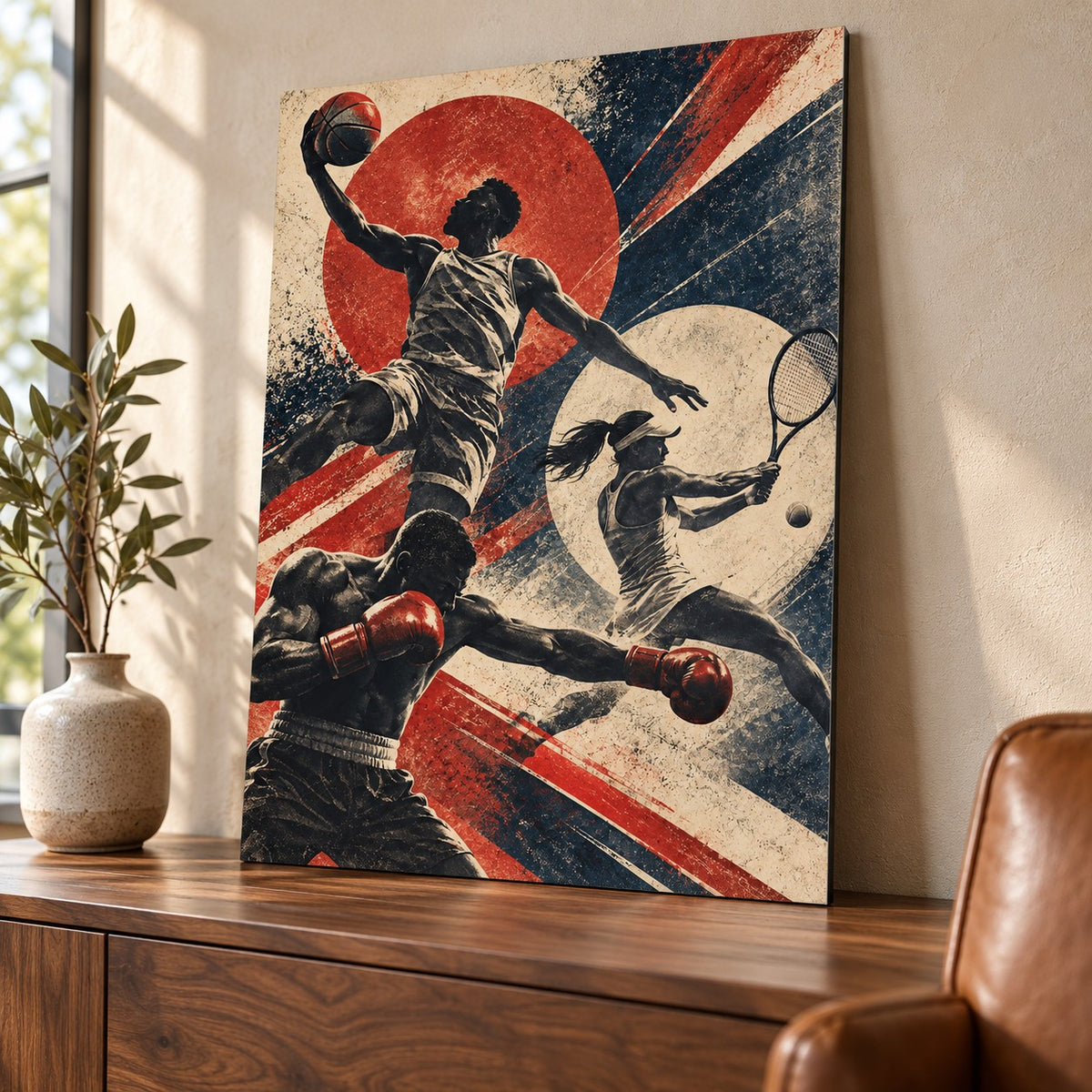 Vintage Multi-Sport metal wall art — thumbnail