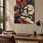Vintage Multi-Sport metal wall art — industrial home office