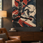 Vintage Multi-Sport metal wall art — sophisticated sports lounge