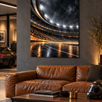 Modern Sports Office metal wall art — modern garage lounge