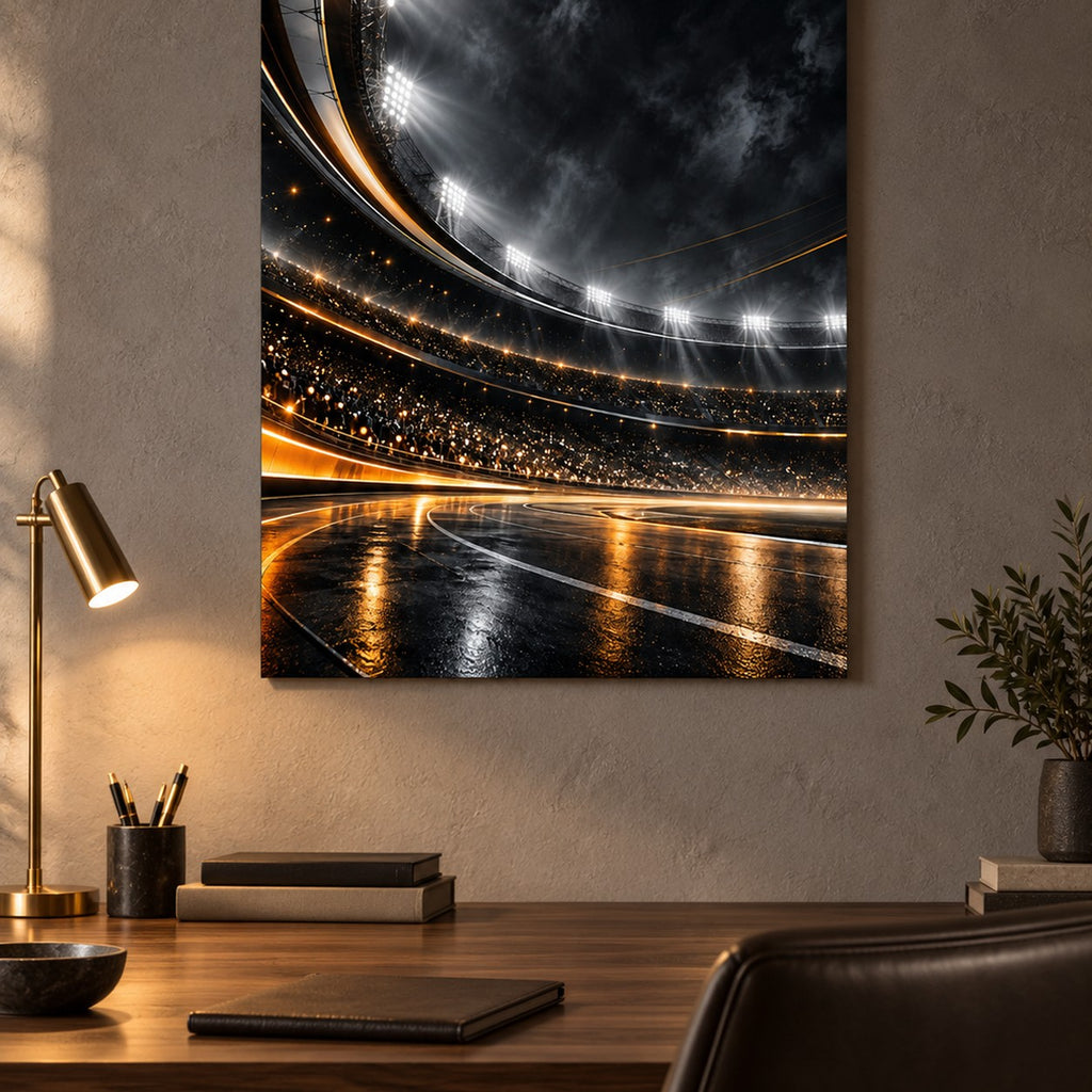 Modern Sports Office metal wall art — modern study