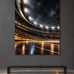 Modern Sports Office metal wall art — gallery display