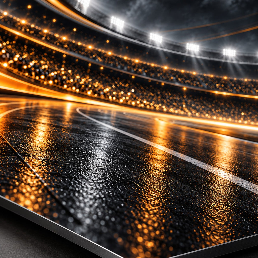 Modern Sports Office metal wall art — macro print surface
