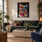 Funny French Bulldog Metal Wall Art — image 1