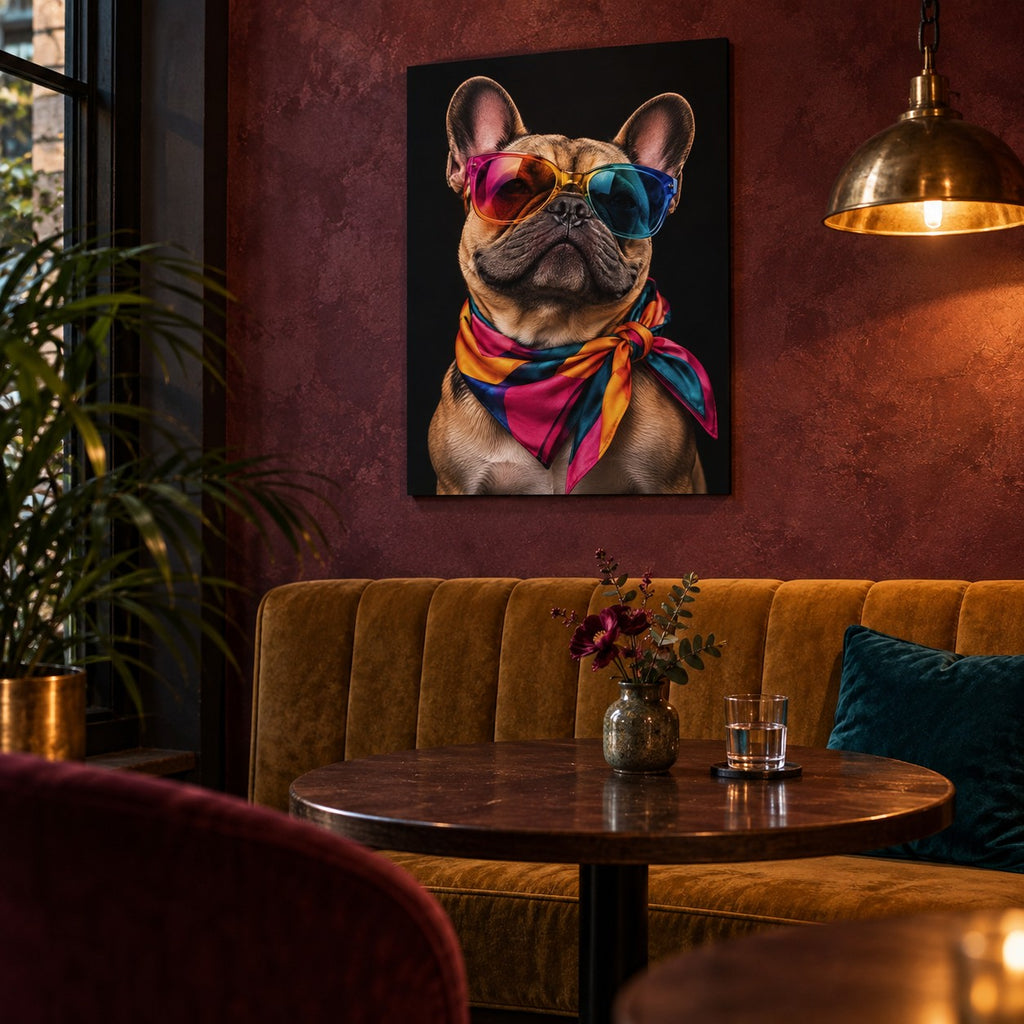 Funny French Bulldog Metal Wall Art — image 3