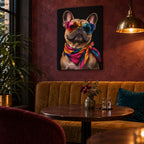 Funny French Bulldog Metal Wall Art — image 3