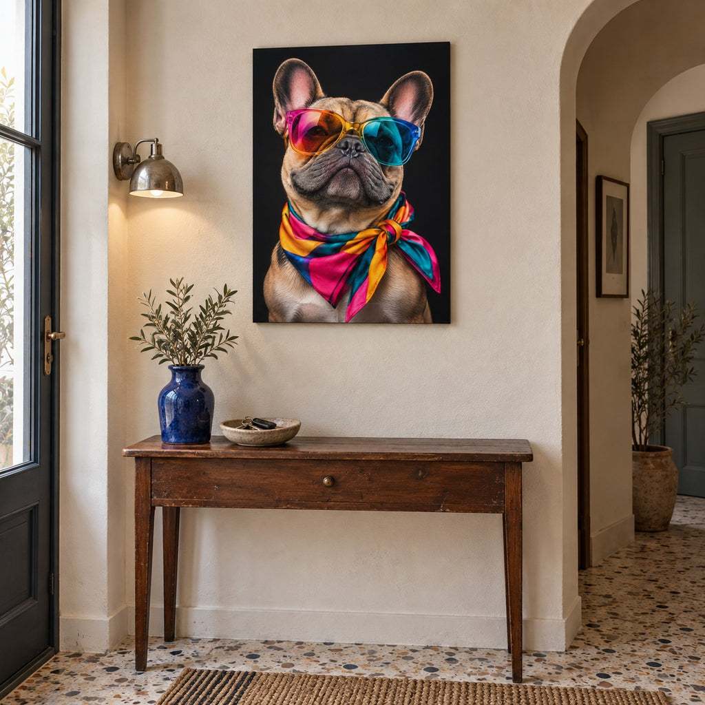 Funny French Bulldog Metal Wall Art — image 5