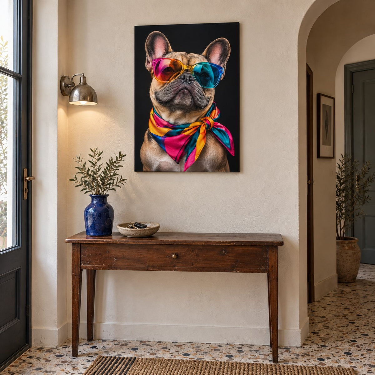 Funny French Bulldog Metal Wall Art — image 5
