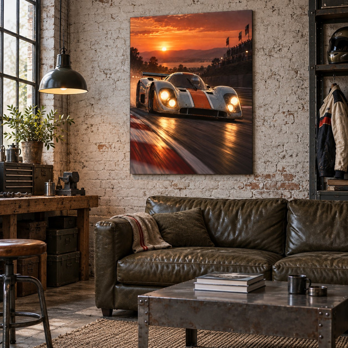 Vintage Prototype Racing Car Metal Wall Art — image 1
