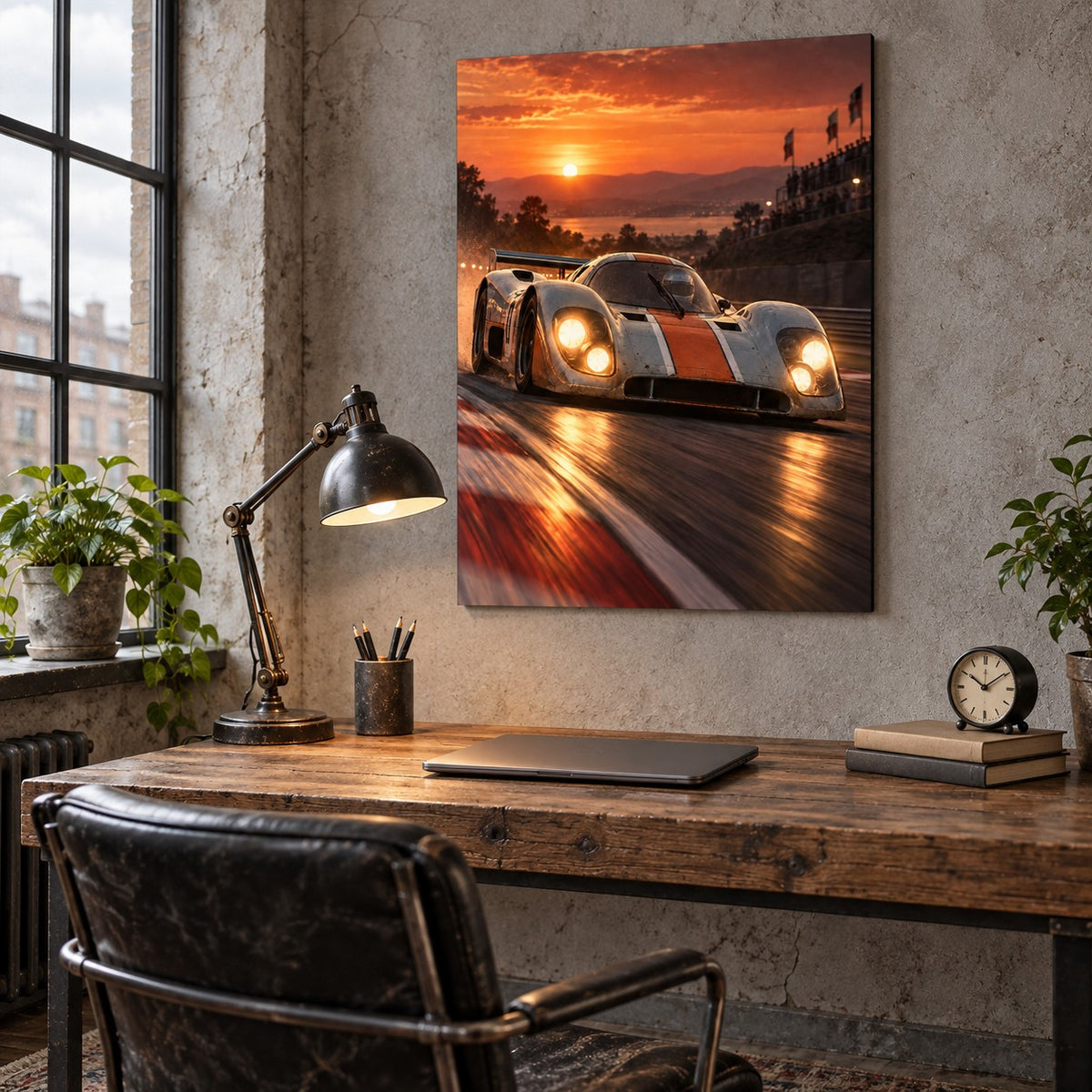 Vintage Prototype Racing Car Metal Wall Art — image 2