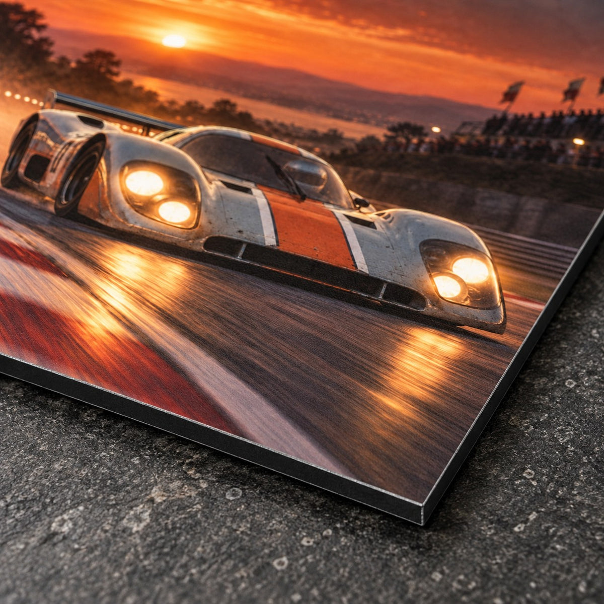 Vintage Prototype Racing Car Metal Wall Art — image 6