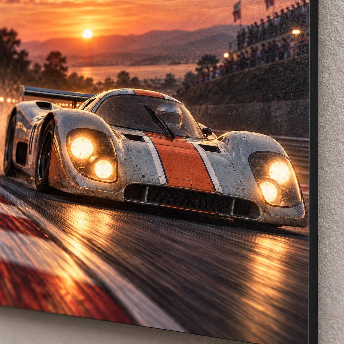 Vintage Prototype Racing Car Metal Wall Art — image 8