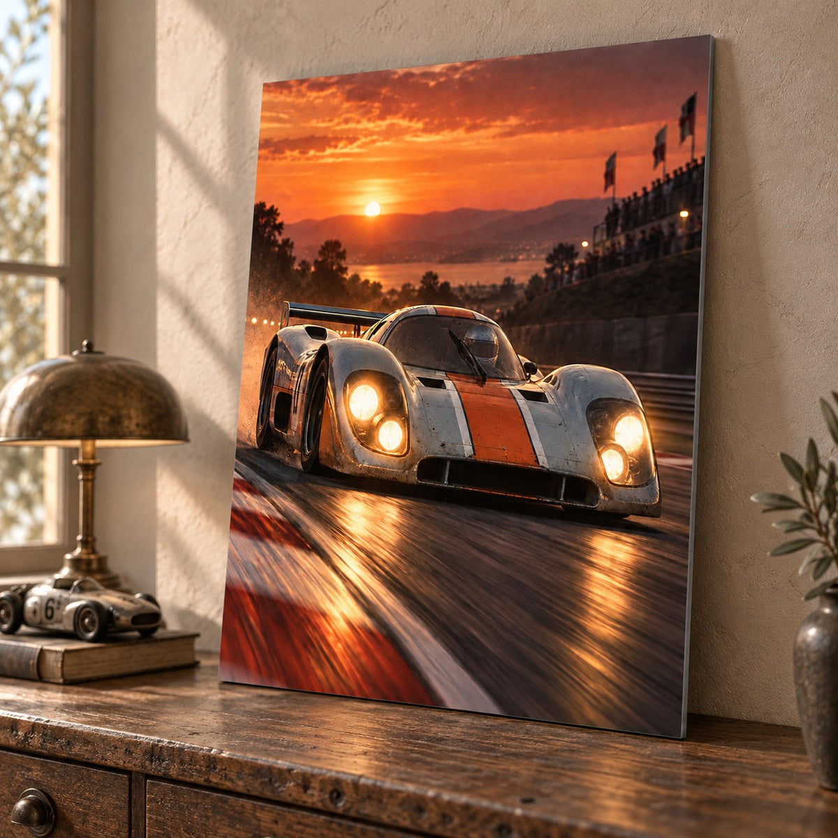 Vintage Prototype Racing Car Metal Wall Art — image 9