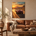 Vintage Roadster Desert Car Metal Wall Art — image 1