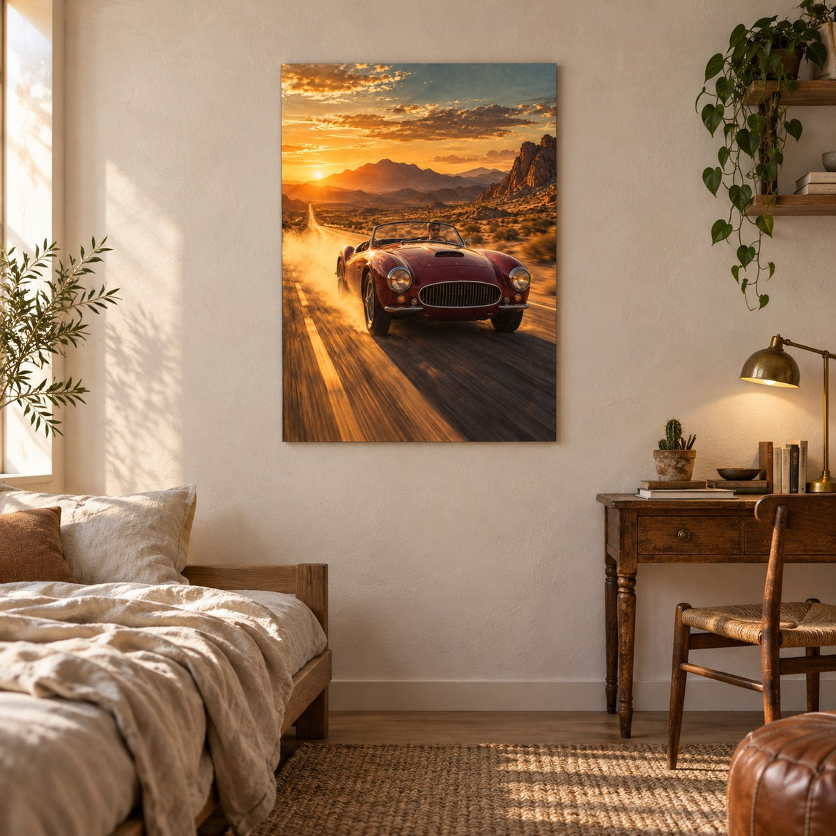 Vintage Roadster Desert Car Metal Wall Art — image 4