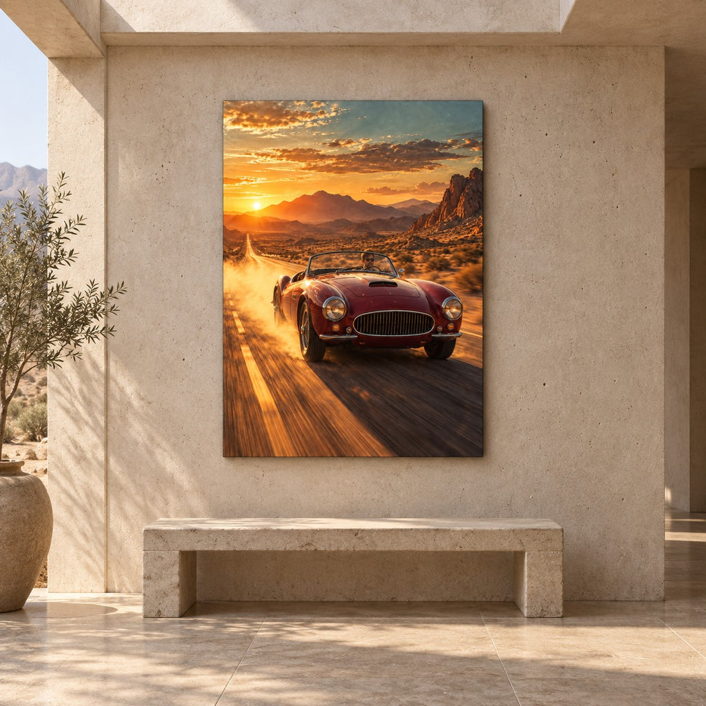 Vintage Roadster Desert Car Metal Wall Art — image 5
