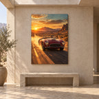 Vintage Roadster Desert Car Metal Wall Art — image 5