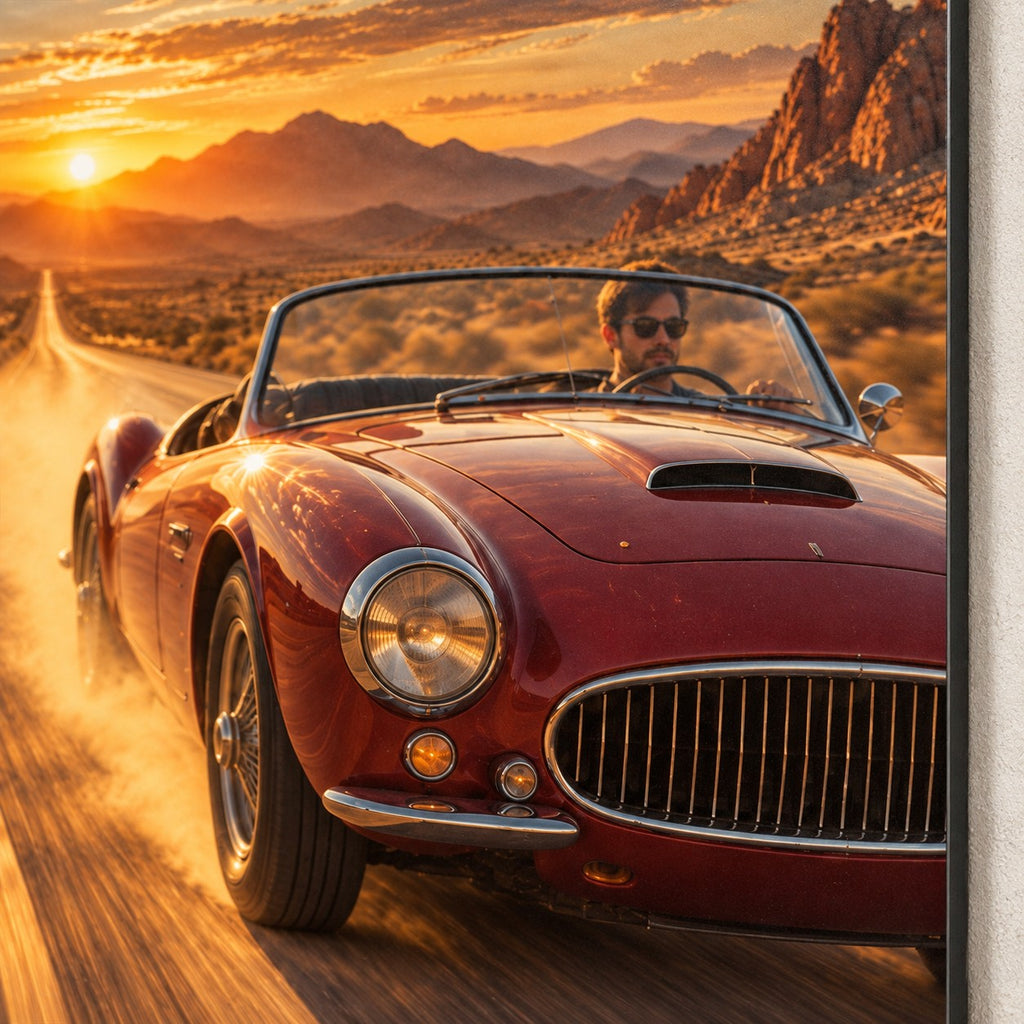Vintage Roadster Desert Car Metal Wall Art — image 8