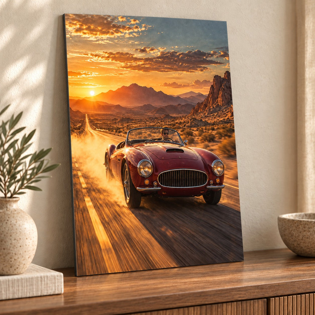 Vintage Roadster Desert Car Metal Wall Art — image 9