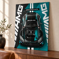 Mercedes-AMG GT3 Metal Wall Art – Black Car Poster
